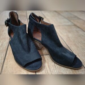 LUCKY BRAND Barimo Booties black nubuck NEW 5.5